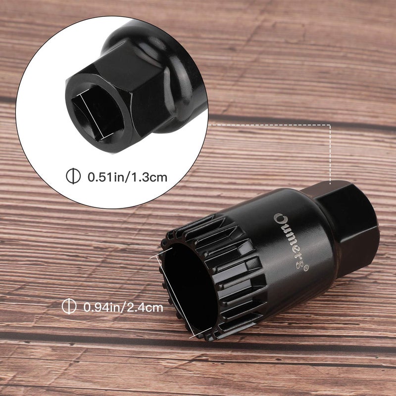 Oumers Bike Crank Puller Tool Set, Bike Crank Extractor Bike Bottom Bracket Remover Hex Allen Wrench 16mm 15mm Spanner Wrench Fit for Removing Bicycle Crank - Image 4